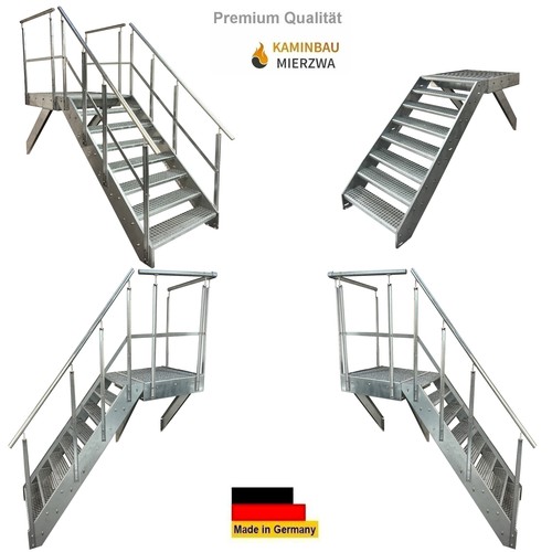 Stahltreppe verzinkt stufen - verzinkt,